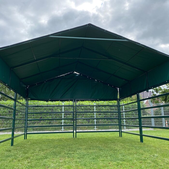 PVC dakzeil t.b.v.  schuilstal 160L en 180 L  4.25*4.25 mtr.