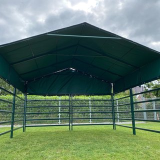 PVC dakzeil t.b.v.  schuilstal 160XL en 180X L  6.45*4.25 mtr.