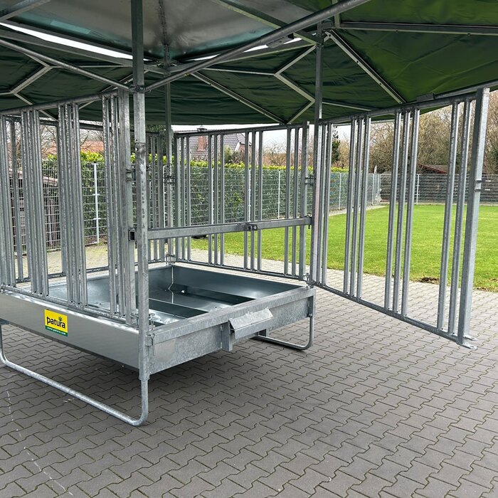 Patura Klimaatruif met diagonaal voerhek en groot klimatiseringsdak van 36m2.
