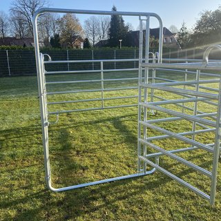 Animal Fences Robuuste mobiele hekken met poort XL grijs 3.00 mtr.