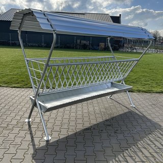 Animal Fences Robuuste dubbele hooiruif met dak