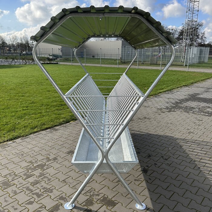 Animal Fences Robuuste dubbele hooiruif met dak