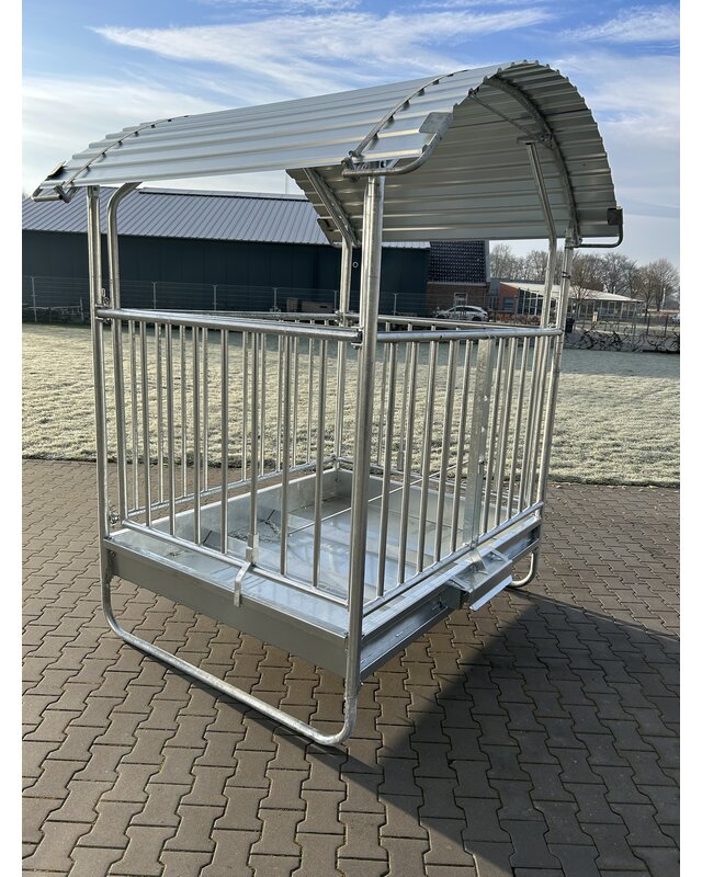 Animal Fences Grote vierkante hooiruif met dak ideaal voor ronde balen