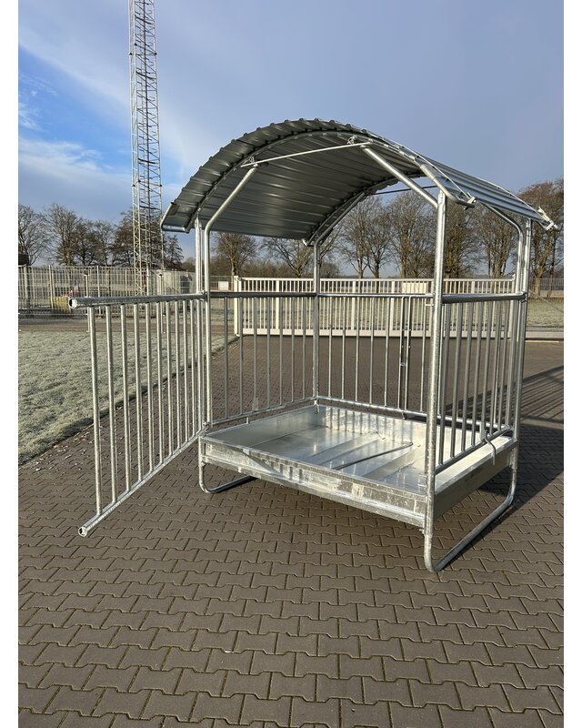 Animal Fences Grote vierkante hooiruif met dak ideaal voor ronde balen