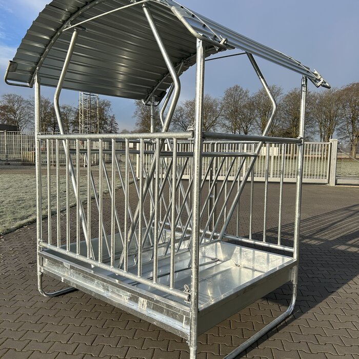 Animal Fences Grote vierkante hooiruif met dak ideaal voor ronde balen