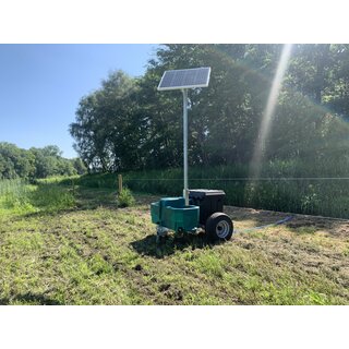 Suevia Solar weidedrinkbak 80 ltr. oppervlaktepomp en wagen met trekdissel