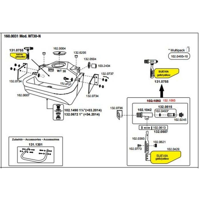 Suevia Drinkbak WT 30 met lage druk vlotter
