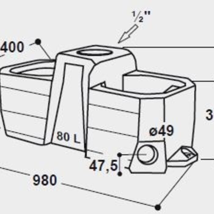 Suevia Weidedrinkbak WT 80 met vlotter