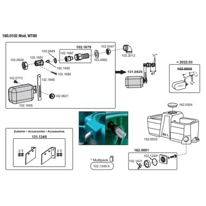 Suevia Weidedrinkbak WT 80 met vlotter