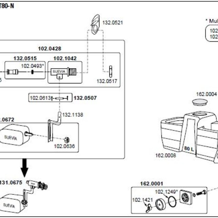 Suevia Drinkbak WT80 met lage druk vlotter
