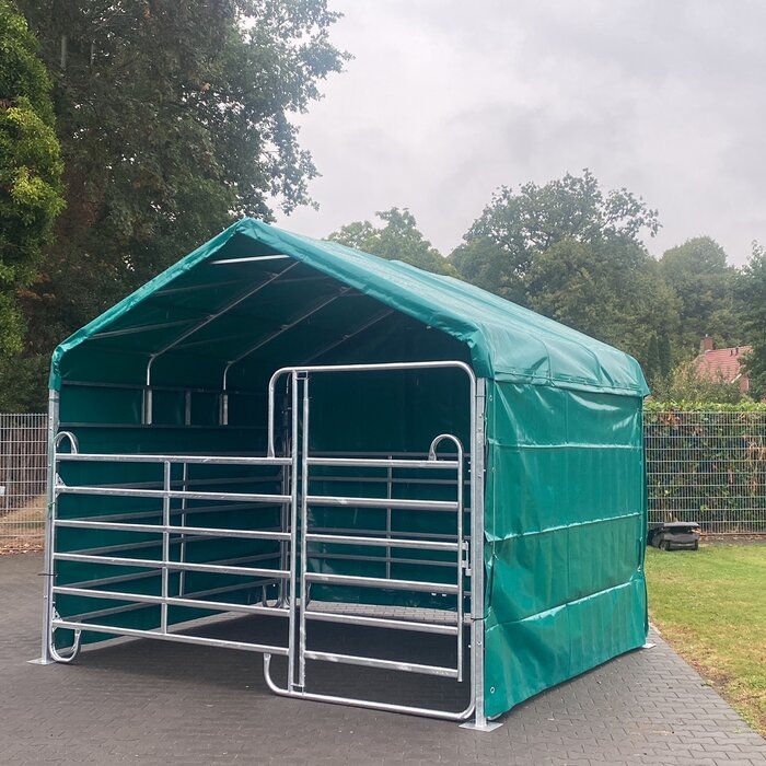 Animal Fences Mobiele schuilstal 300x360x330 cm - incl. zeilen