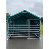 Mobiele schuilstal 300x360x330 cm - incl. zeilen
