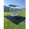 GCOMBIDEAL! Grote en zeer robuuste hooiruif recht voerhek incl.  30m2 paddocktegels!