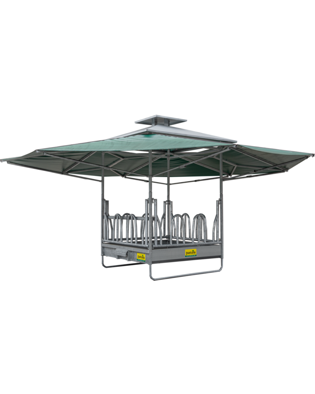 Patura Klimaatruif palissade voerhek en groot klimatiseringsdak van 36m2.