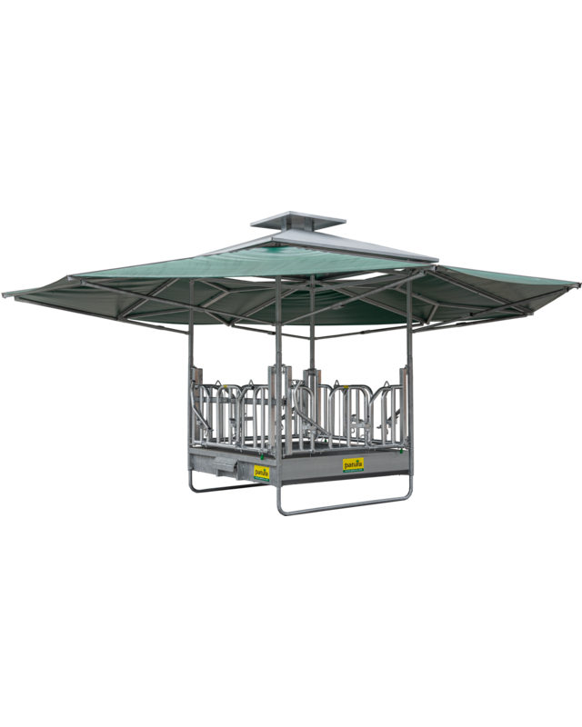 Patura Klimaatruif met zweeds voerhek en groot klimatiseringsdak van 36m2.