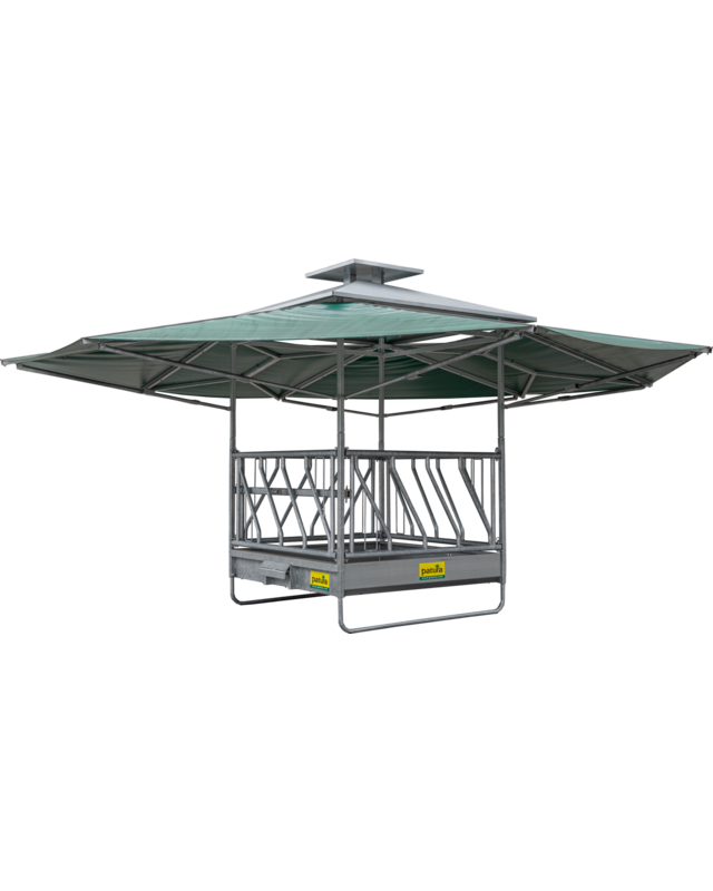 Patura Klimaatruif met diagonaal voerhek en groot klimatiseringsdak van 36m2.