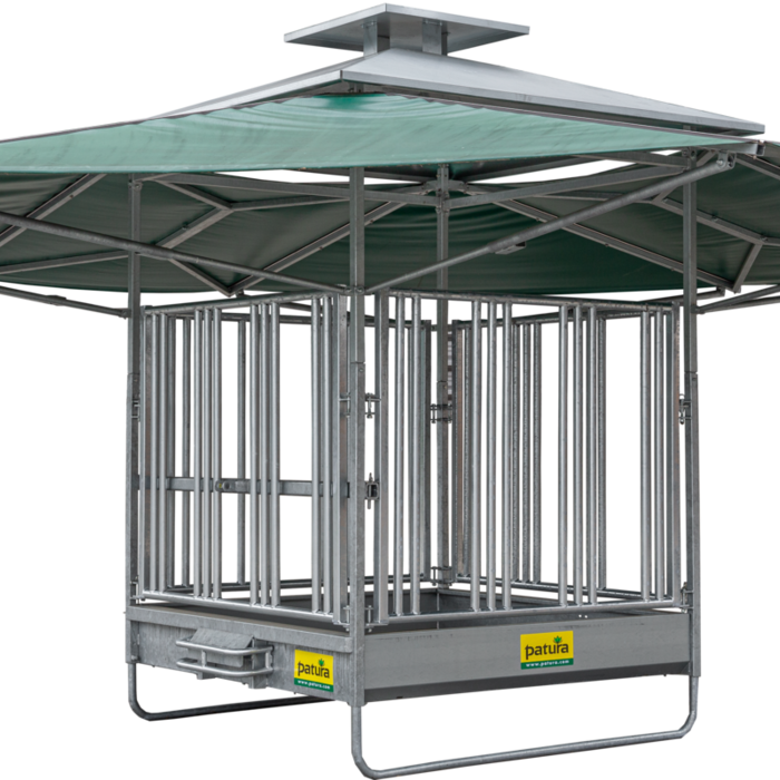 Patura Klimaatruif paarden veiligheidsvoerhek en groot klimatiseringsdak van 36m2.