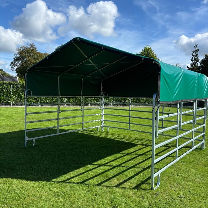Animal Fences Mobiele schuilstal 360x400x290 cm - incl. dakzeil