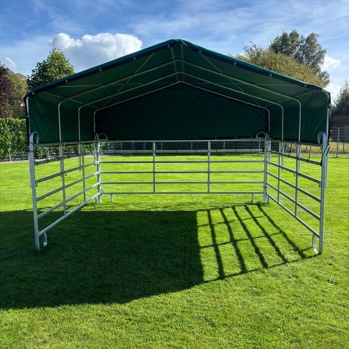 Animal Fences Mobiele schuilstal 360x400x290 cm - incl. dakzeil