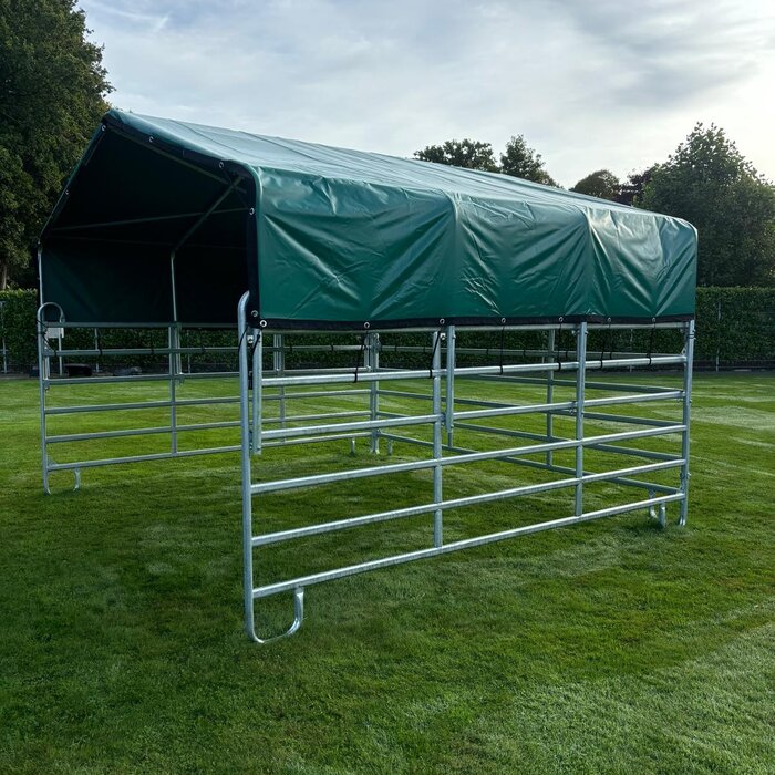 Animal Fences Mobiele schuilstal 360x400x290 cm - incl. dakzeil