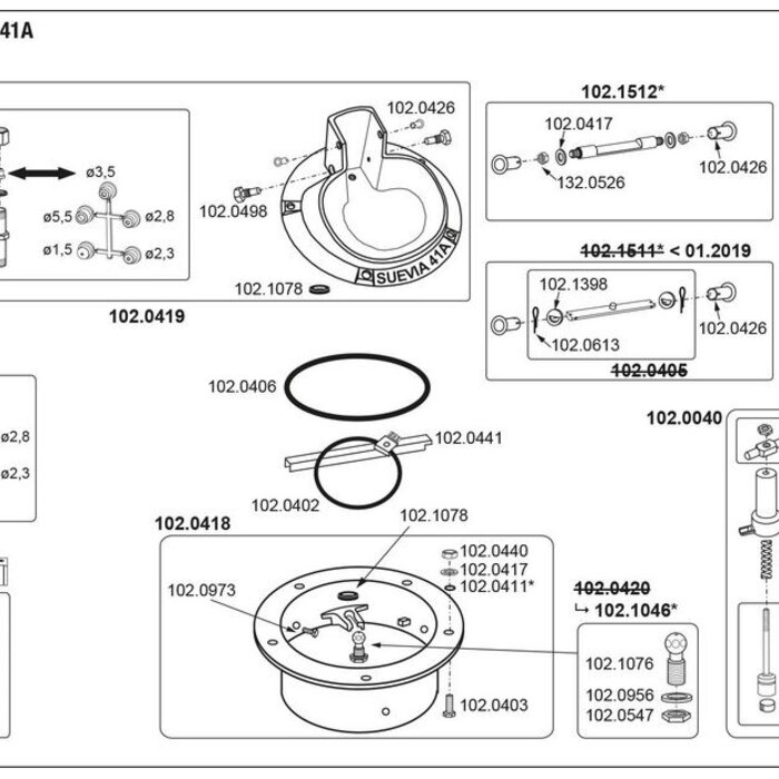 Lepeldrinkbak Mod. 41A, verwarmbaar, 80 Watt