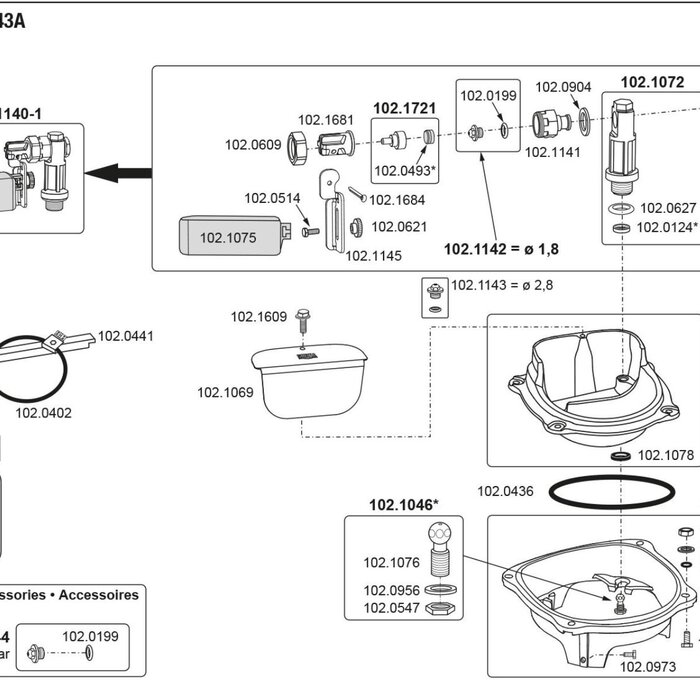 Vlotterbak 43A, verwarmbaar