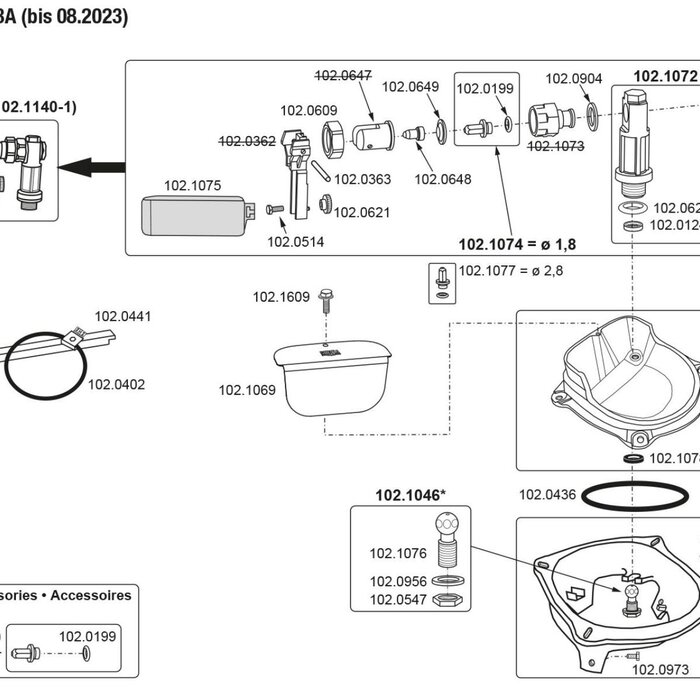 Vlotterbak 43A, verwarmbaar