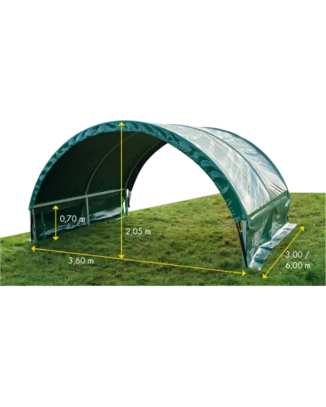 Animal Fences Mobiele schuilstal  300x360x205 cm - incl. dakzeil