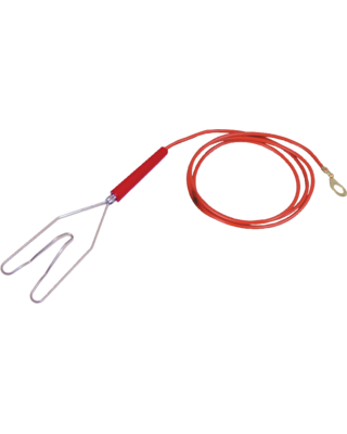 Patura Rasteraansluitkabel met hartklemmen en ringoog 8 mm