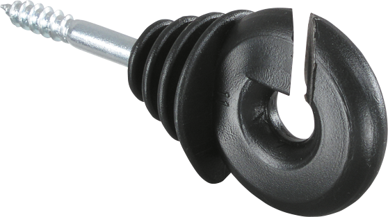 Patura Ringisolator, met Houtdraad, 6mm schacht (Emmer met 250 stuk, incl.inschroefhulp)