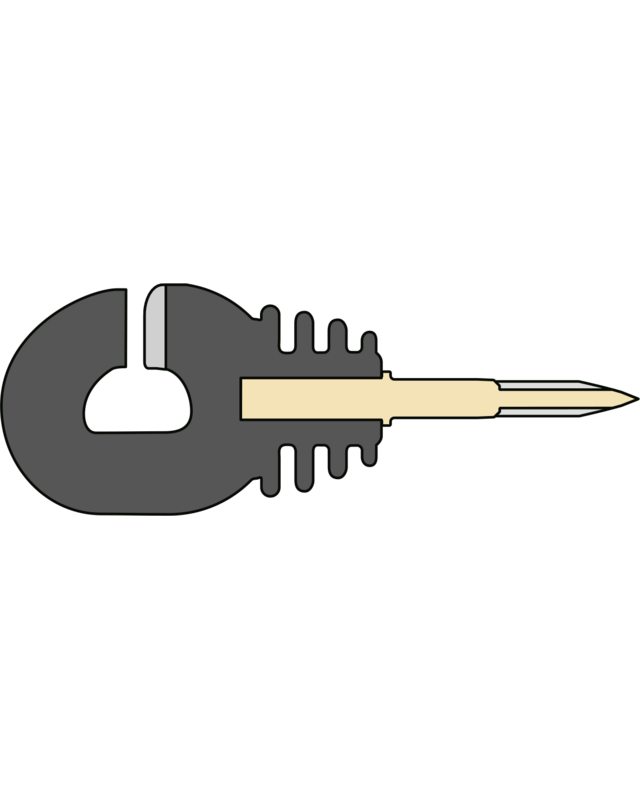 Patura Superringisolator met houtdraad rood, 6 mm (25 stuk/pak)