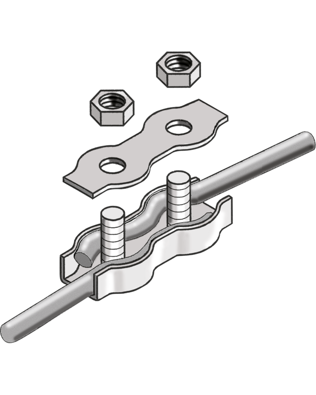 Patura Cordverbinding r.v.s., tot 6mm (3 st)