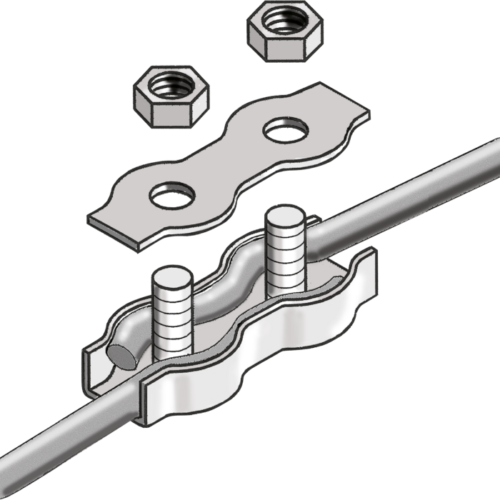 Patura Cordverbinding r.v.s., tot 6mm (3 st)