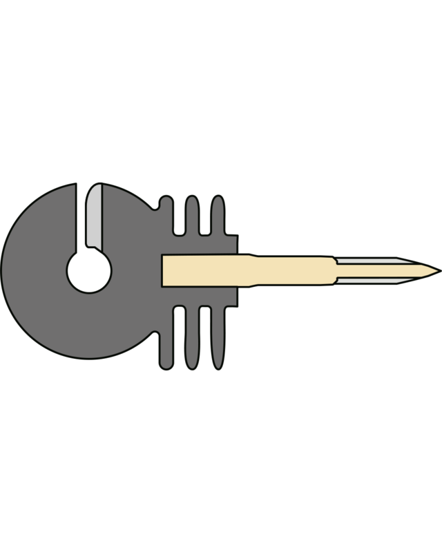 Patura Ringisolator met houtdraadschroefdraad 6 mm schacht, (25 st./pak)