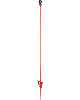 Patura Verenstaal paal, ovaal, met ringisolator, 1,10m, rasterhoogte 0,87m