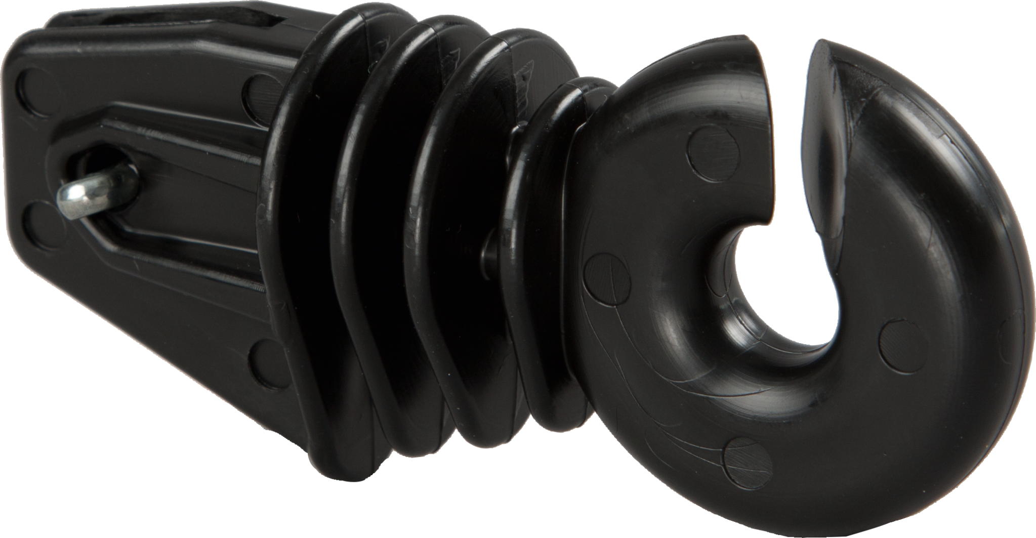 Patura Ringisolator splitpen v. hoekstaalpaal zwart (100 st. Emmer)