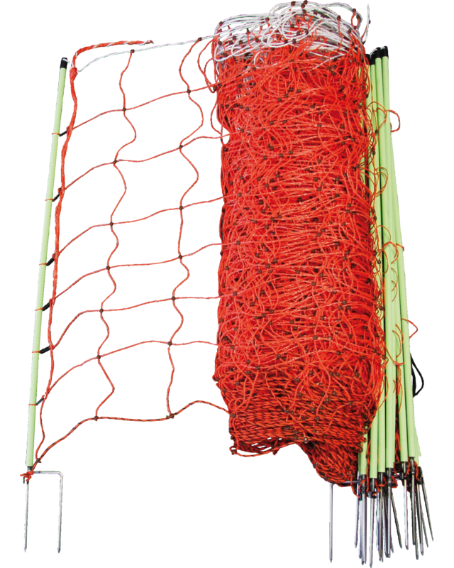 Patura Tornado XL Electric Fence Netting, with solid post, height 90 cm, with double spike, 50 m