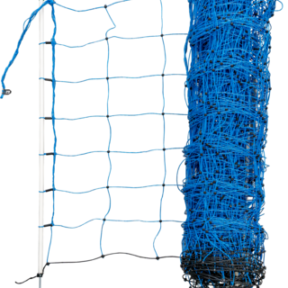 Patura Tornado schrikdraadnet, dubbele pin, blauw, 50m hoogte 0,90