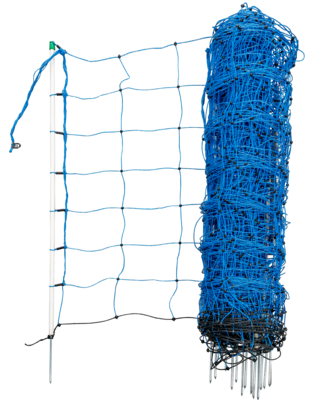 Patura Tornado schrikdraadnet, enkele pin, blauw, 50m hoogte 0,90