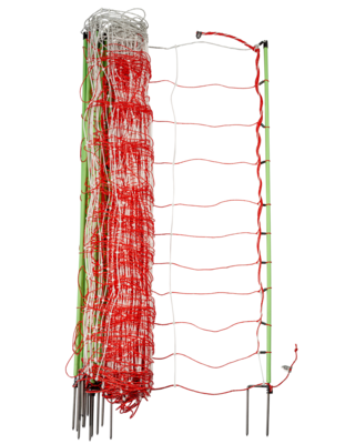 Patura Tornado XL schrikdraadnet met aardgeleider, dubbele pin, 50m hoogte 1,06m