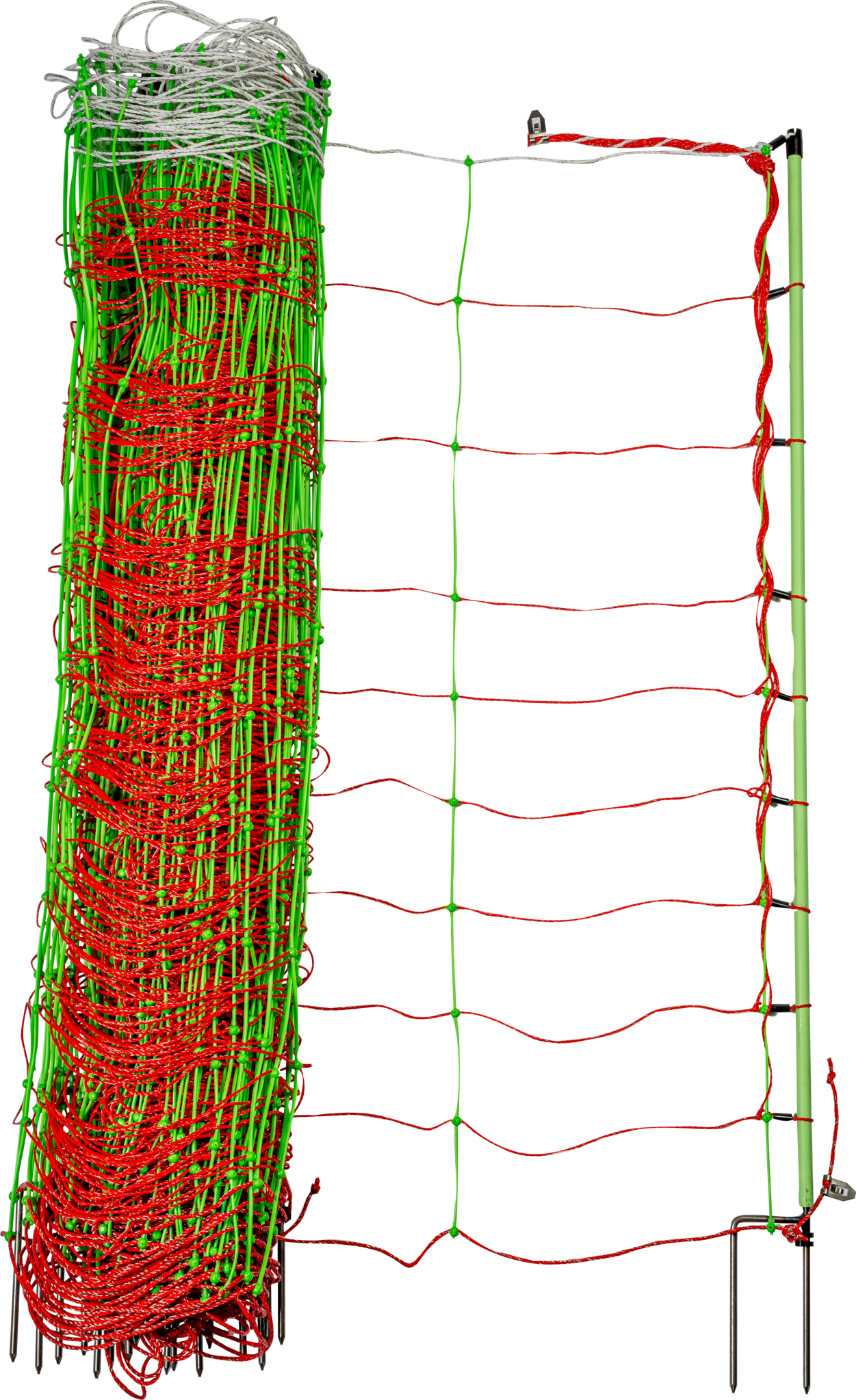 Patura Tornado XL schrikdraadnet, Kombi met aardgeleider 106 cm hoog met dubbele punt, 50m