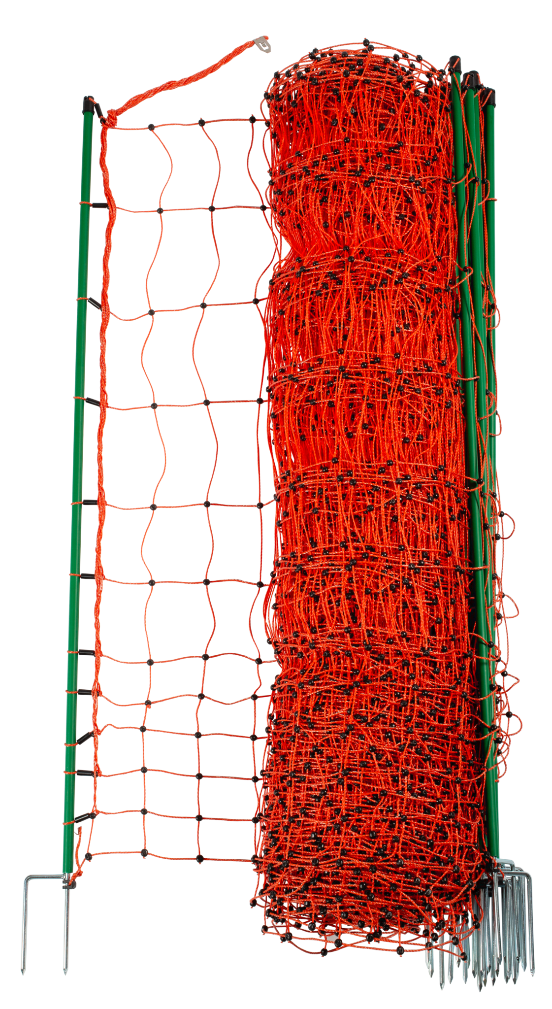 Patura Poultry Netting, orange, height 112 cm, with double spike, 50 m