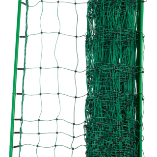 Patura Pluimveenet, dubbele pin, groen, 25m, hoogte 1,12m