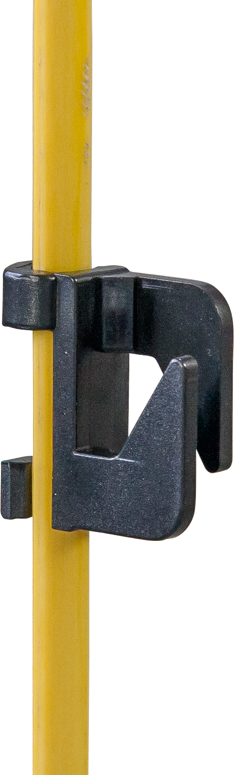 Patura Ovale glasvezelpaal, metale punt, 1,60m trede en 2 isolatoren (10 stk / pak)