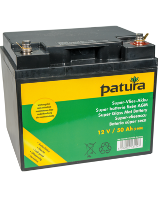 Patura Super-vliesaccu 12V / 50 Ah C100 onderhoudsvrij