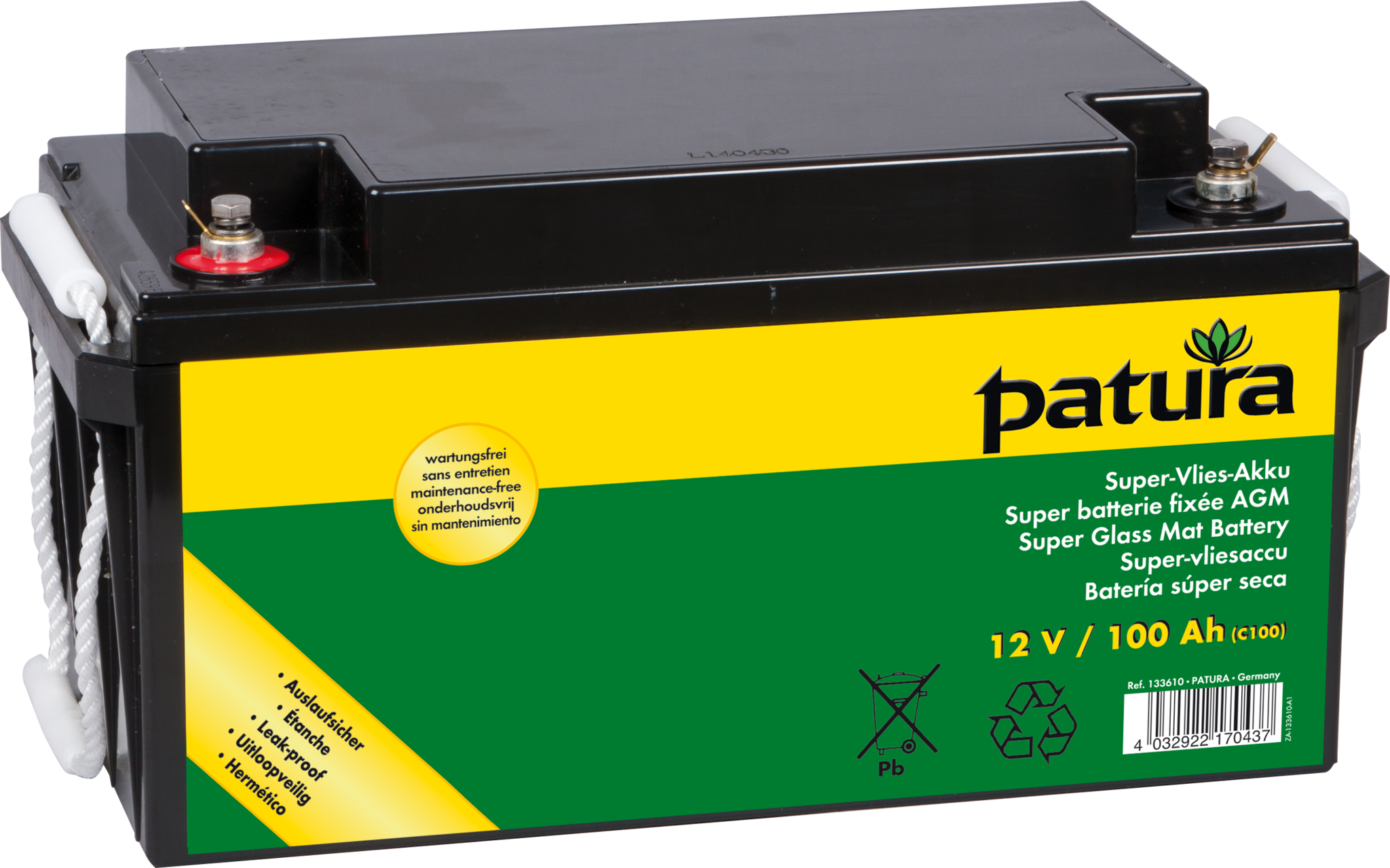 Patura Super-vliesaccu 12V / 100Ah C100 onderhoudsvrij