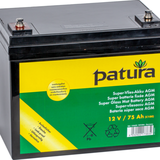 Patura Super-vliesaccu 12V / 75 Ah C100 onderhoudsvrij