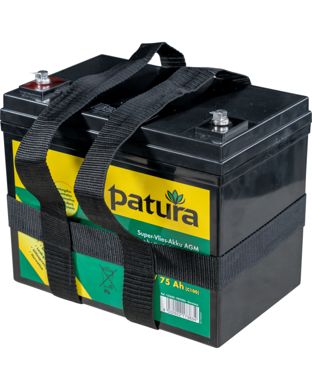 Patura Super-vliesaccu 12V / 75 Ah C100 onderhoudsvrij