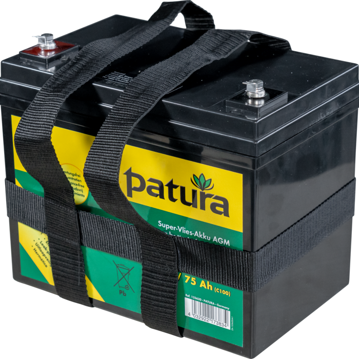 Patura Super-vliesaccu 12V / 75 Ah C100 onderhoudsvrij