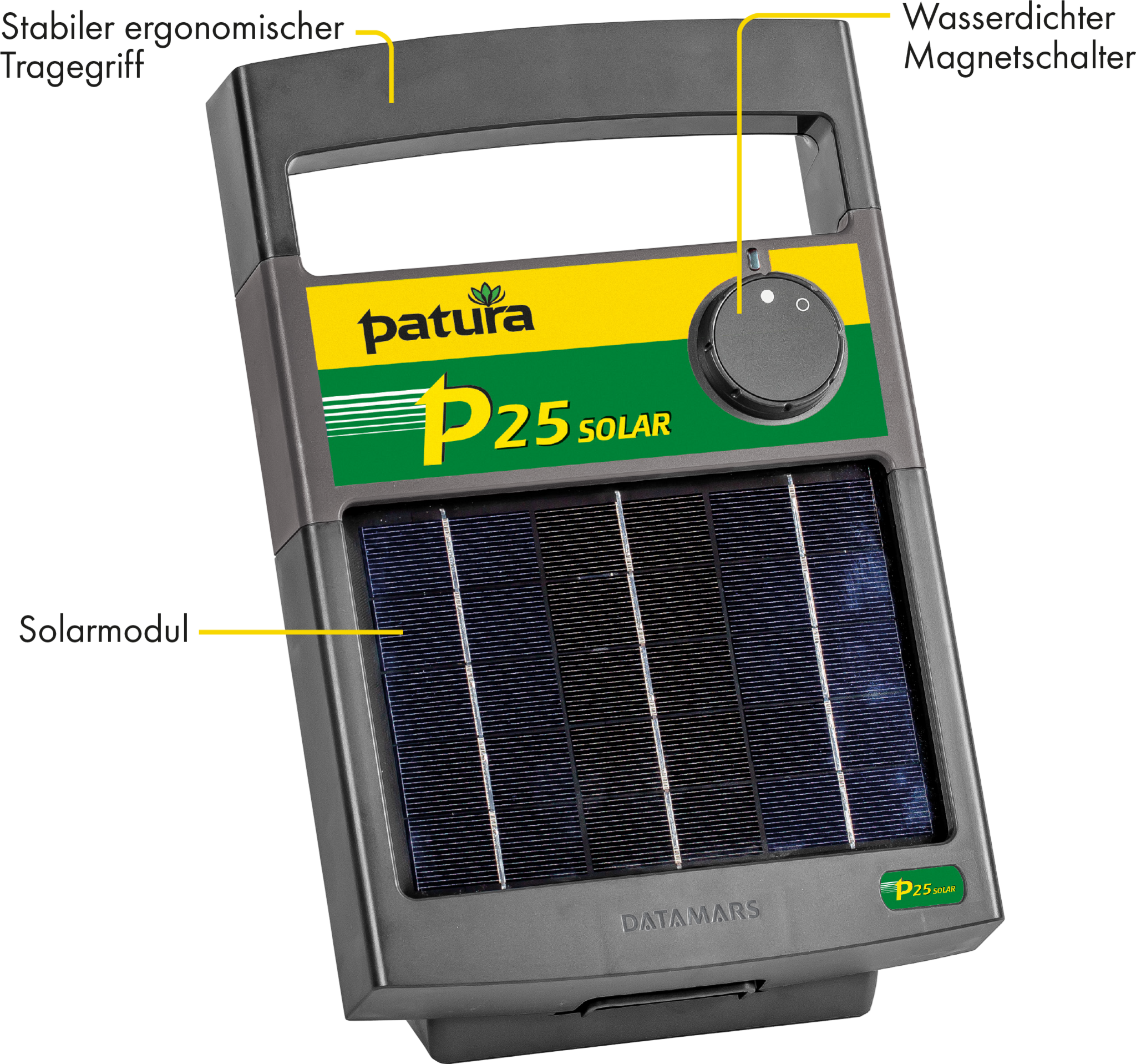 Patura P25 zonnepaneel, schrikdraadapparaat